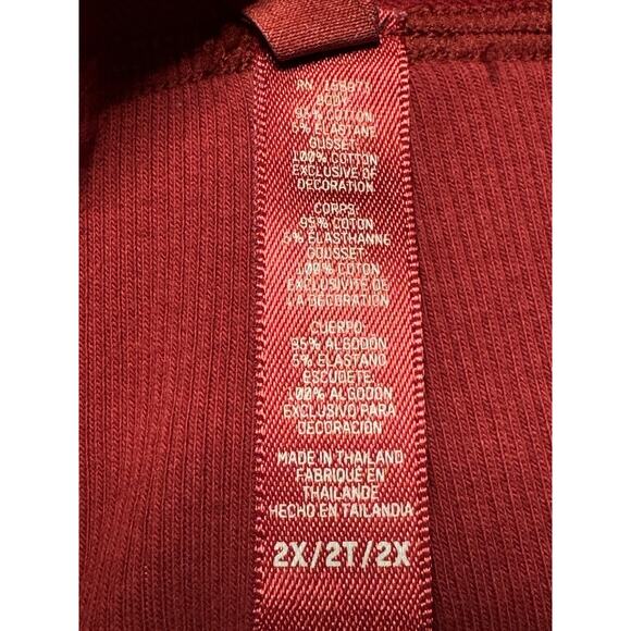 Skims Womens Plus Size 2X Boyfriend Boxer Shorts Red Lounge Sleepwear Comfort - Picture 7 of 8